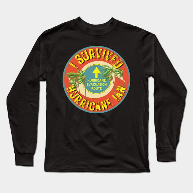 Hurricane Ian Long Sleeve T-Shirt by Blumammal